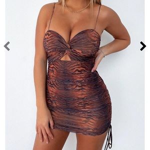 Tiger print mini dress